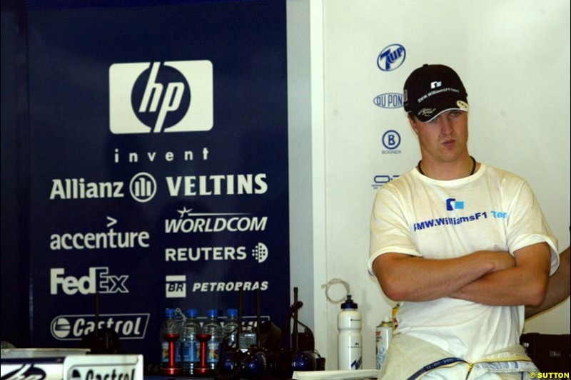 Ralf Schumacher, Williams, during Qualifying, Hungarian Grand Prix, Budapest, August 17 2002.
