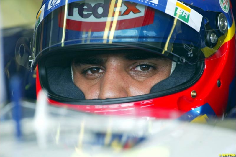 Juan Pablo Montoya, Williams, during Qualifying. Belgian Grand Prix, Spa-Francorchamps, Belgium, August 31st 2002.