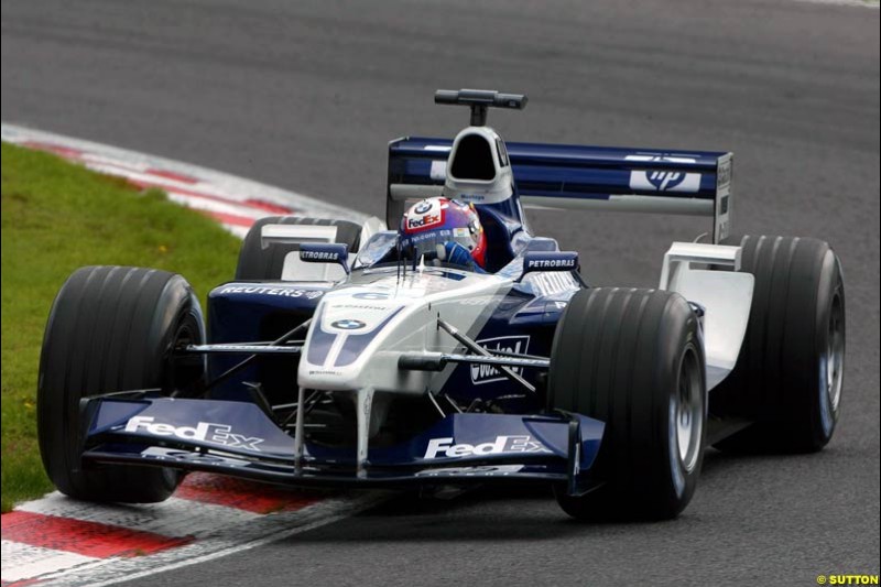 Juan Pablo Montoya, Williams, during Qualifying. Belgian Grand Prix, Spa-Francorchamps, Belgium, August 31st 2002.