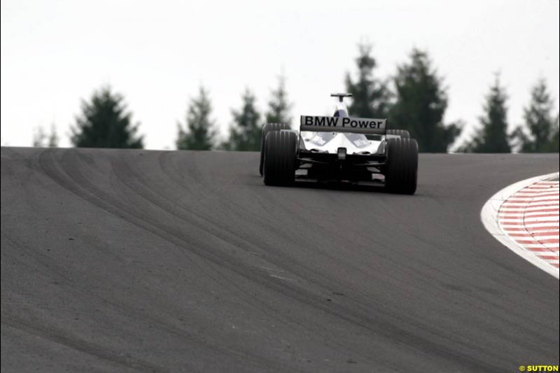 A Williams during Saturday Free Practice. Belgian Grand Prix, Spa-Francorchamps, Belgium, August 31st 2002.