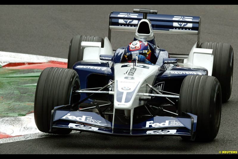 Juan Pablo Montoya, Williams. Belgian Grand Prix, Spa-Francorchamps, Belgium, September 1st 2002.