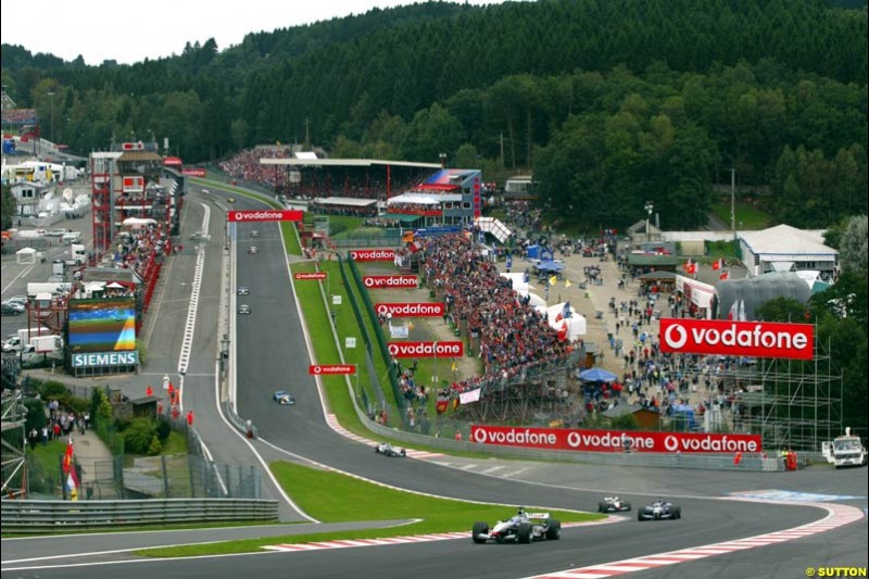 Eau Rouge. Belgian Grand Prix, Spa-Francorchamps, Belgium, September 1st 2002.
