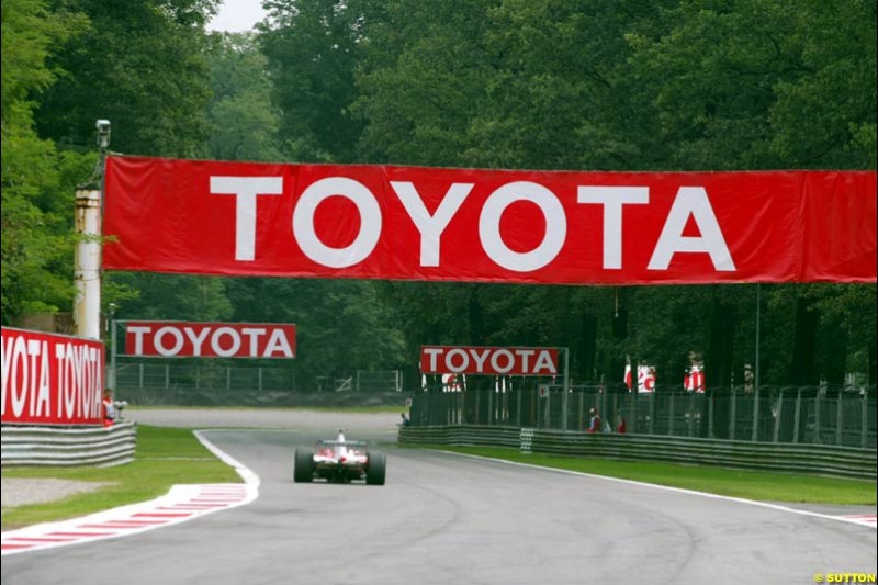 Toyota are a main sponsor of this years Italian Grand Prix, Monza, Italy. September 13th 2002.