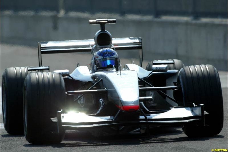 Kimi Raikkonen, McLaren, during Qualifying. Italian Grand Prix, Monza, Italy. September 14th 2002.
