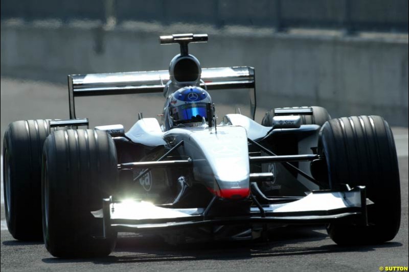 Kimi Raikkonen, McLaren, during Qualifying. Italian Grand Prix, Monza, Italy. September 14th 2002.
