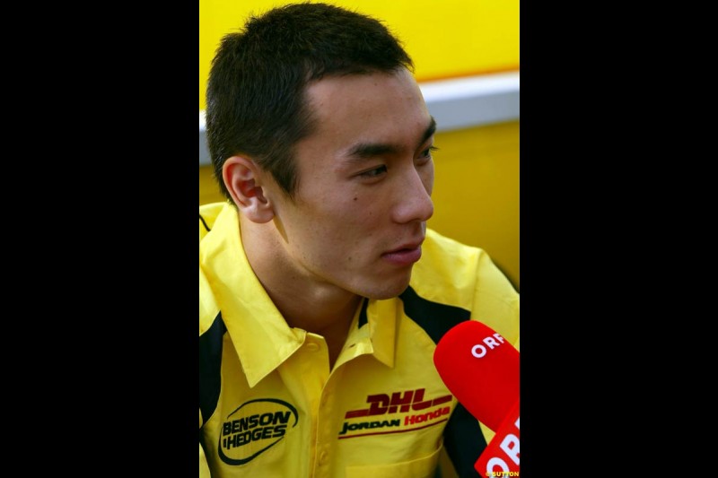 Takuma Sato, Jordan, during Saturday Free Practice. Italian Grand Prix, Monza, Italy. September 14th 2002.