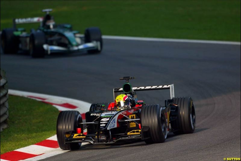 Alex Yoong, Minardi, during Saturday Free Practice. Italian Grand Prix, Monza, Italy. September 14th 2002.