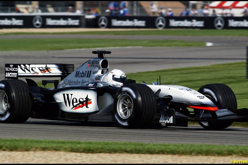 Sarah Fischer in the McLaren. Friday Free Practice, United States GP, Indianapolis, September 27th 2002.