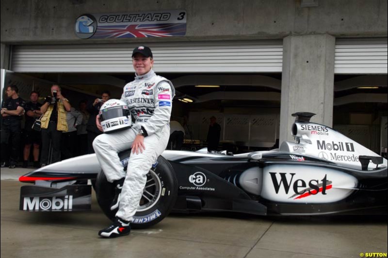 Sarah Fischer in a McLaren demo. Friday Free Practice, United States GP, Indianapolis, September 27th 2002.