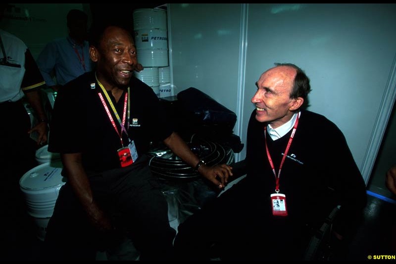 Frank Williams meets Pele. Brazilian Grand Prix, Round 3.