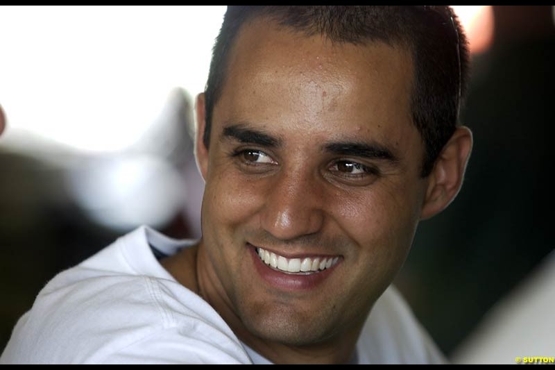 Juan Pablo Montoya attends the final race of the NASCAR season. Ford 400, Homestead, Florida USA. November 16th 2002.