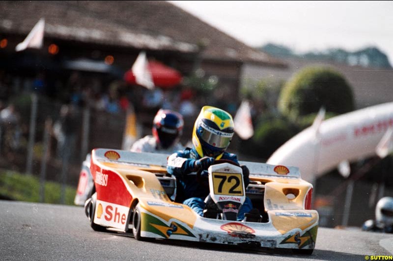 Brazilian Rubens Barrichello joined forces with compatriots Felipe Massa and Tony Kanaan to take his fourth win in the sixth running of Brazil's most important karting event, the 500 Miles of Granja Viana. November 10th 2002.