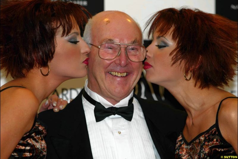 Murray Walker. The annual Grand Prix Ball. Birmingham, England. January 11th 2003.