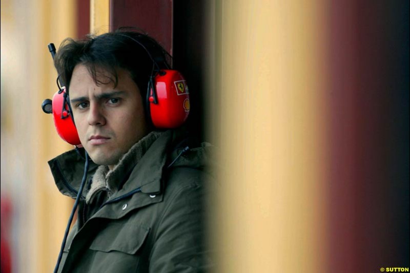 Felipe Massa at the Ricardo Tormo circuit. Valencia, Spain. 12th February, 2003.