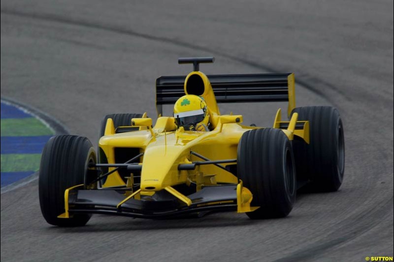 Ralph Firman made his debut with the Jordan team at the Ricardo Tormo circuit. Valencia, Spain. 10 February, 2003.