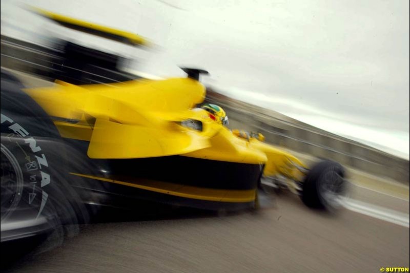Ralph Firman made his debut with the Jordan team at the Ricardo Tormo circuit. Valencia, Spain. 10 February, 2003.
