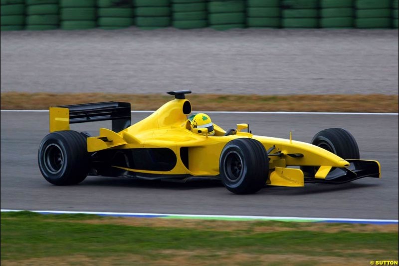 Ralph Firman made his debut with the Jordan team at the Ricardo Tormo circuit. Valencia, Spain. 10 February, 2003.