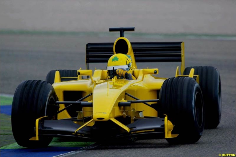 Ralph Firman made his debut with the Jordan team at the Ricardo Tormo circuit. Valencia, Spain. 10 February, 2003.