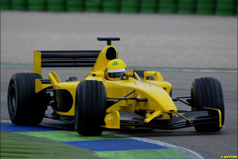 Ralph Firman made his debut with the Jordan team at the Ricardo Tormo circuit. Valencia, Spain. 10 February, 2003.