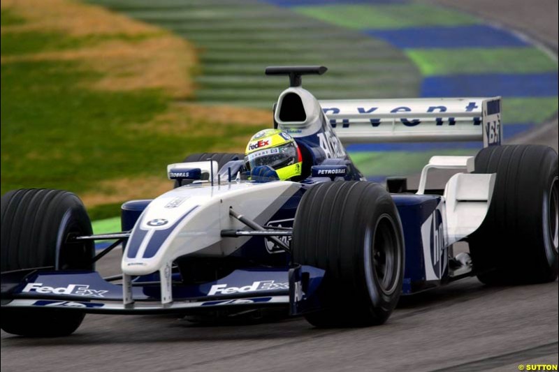 Ralf Schumacher, Williams, during testing at the Ricardo Tormo circuit. Valencia, Spain. 10 February, 2003.