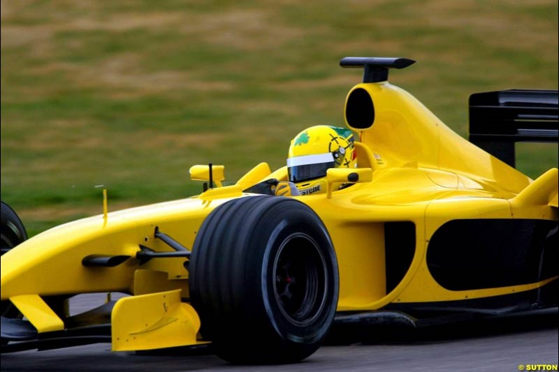 Ralph Firman made his debut with the Jordan team at the Ricardo Tormo circuit. Valencia, Spain. 10 February, 2003.