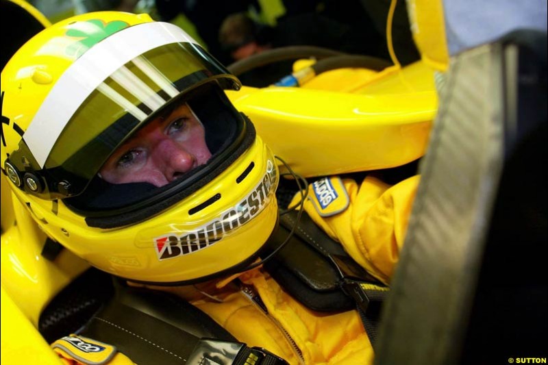 Ralph Firman made his debut with the Jordan team at the Ricardo Tormo circuit. Valencia, Spain. 10 February, 2003.