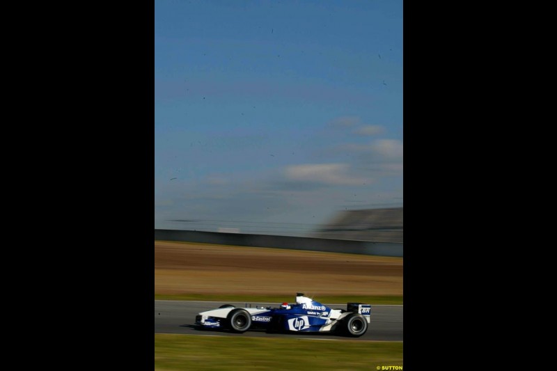 Marc Gene, Williams, during testing at the Circuit de Catalunya. Barcelona, Spain. February 1st-5th, 2003.