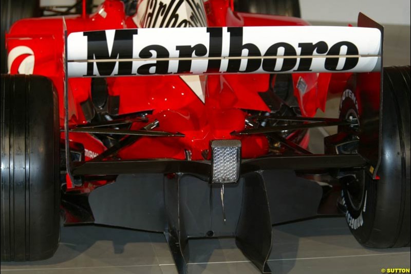 Ferrari launch the 2003 challenger, the F2003-GA, at Maranello, Italy. February 7th 2003.