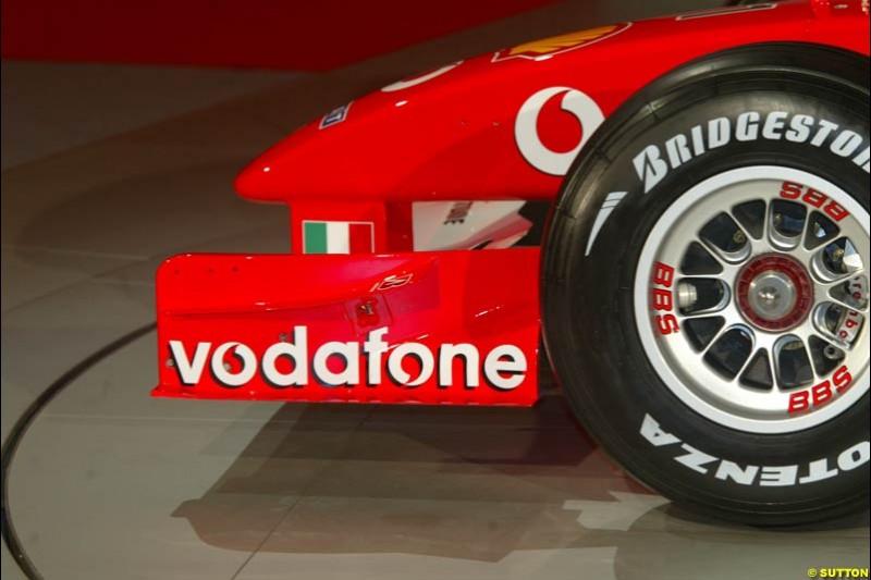 Ferrari launch the 2003 challenger, the F2003-GA, at Maranello, Italy. February 7th 2003.