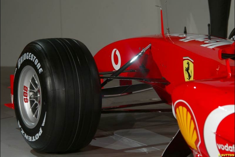 Ferrari launch the 2003 challenger, the F2003-GA, at Maranello, Italy. February 7th 2003.