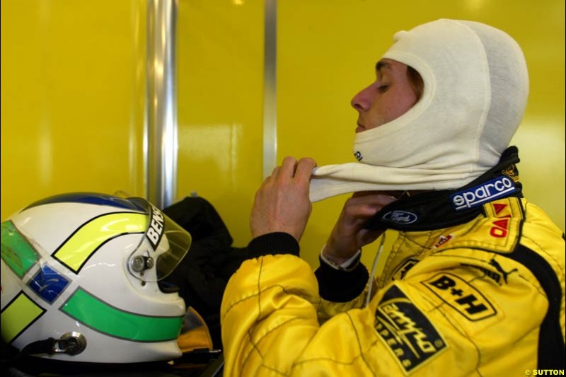 Giancarlo Fisichella, Jordan. Testing at Silverstone, England. 26th February 2003.