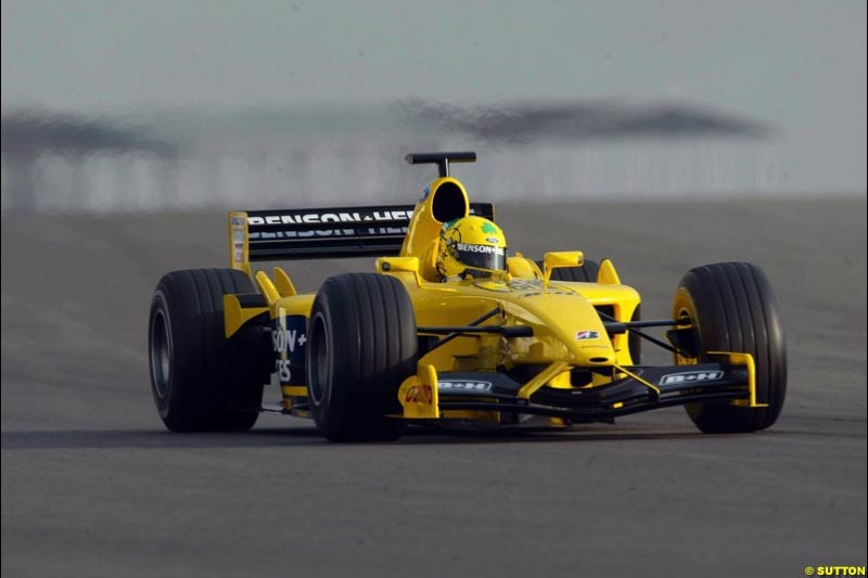 Ralph Firman, Jordan. Testing at Silverstone, England. 26th February 2003.