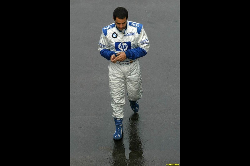 Juan Pablo Montoya, Williams, during testing at Jerez, Spain. 25th February 2003.