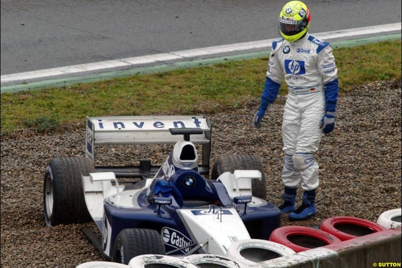 Ralf Schumacher, Williams, during testing at the Barcelona circuit, Spain. 20th February, 2003.