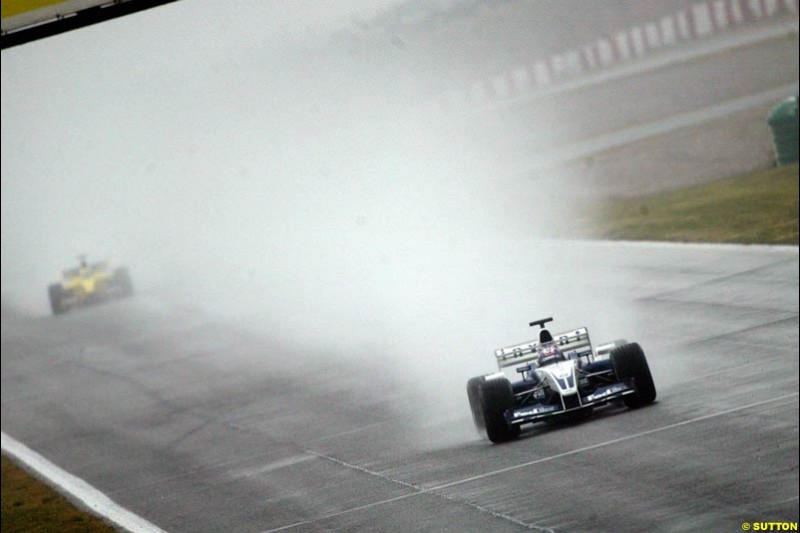 Juan Pablo Montoya, Williams, during testing at the Barcelona circuit, Spain. 19th February, 2003.