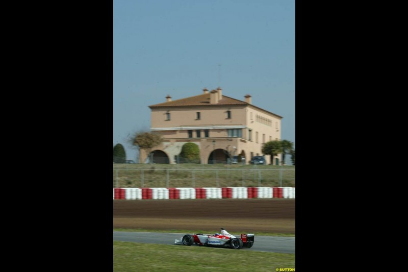 Testing at Barcelona, Spain. 18th February 2003.