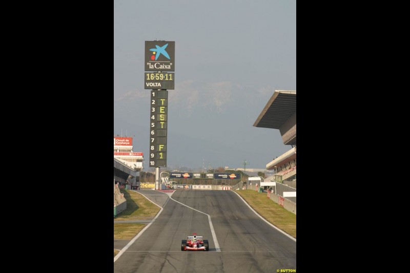 Testing at Barcelona, Spain. 18th February 2003.