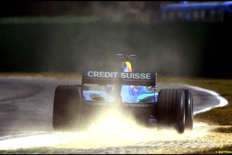 Heinz Harald Frentzen, Sauber, during testing at Imola. Italy, 18th February 2003.