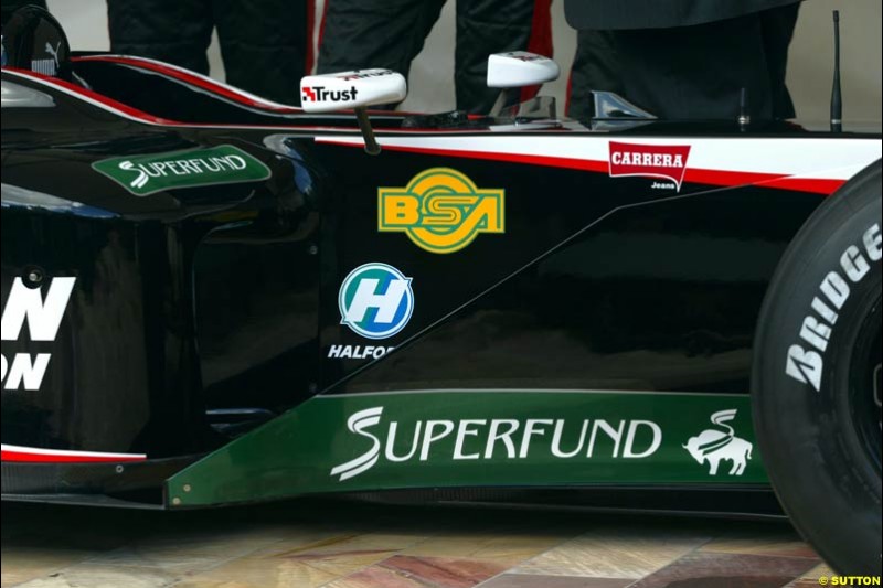 Minardi launch their PS03 car in Federation Square in Melbourne, Australia. March 5th 2003.
