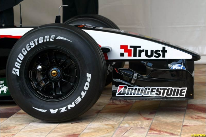 Minardi launch their PS03 car in Federation Square in Melbourne, Australia. March 5th 2003.
