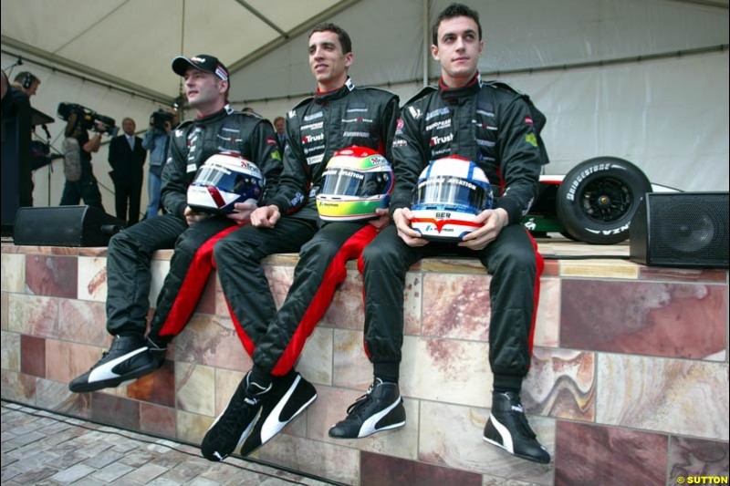 Minardi launch their PS03 car in Federation Square in Melbourne, Australia. March 5th 2003.