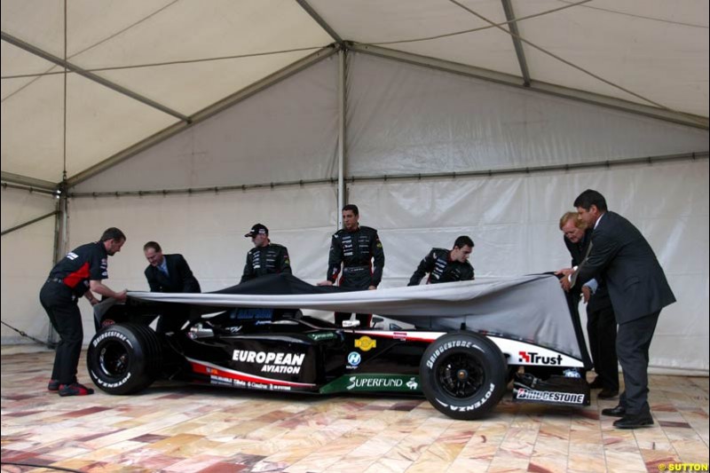 Minardi launch their PS03 car in Melbourne, Australia. March 5th 2003.