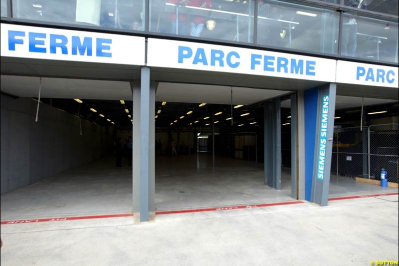 Empty Parc Ferme. Australian GP, Melbourne. March 8th 2003.