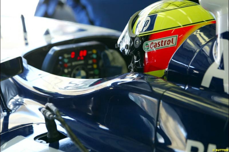 Ralf Schumacher, Williams, during Friday qualifying for the Malaysian GP. Sepang, March 21st 2003.