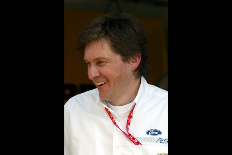 Martin Whitaker, Ford Europe, at Sepang International Circuit. Malaysian GP, March 21st 2003.