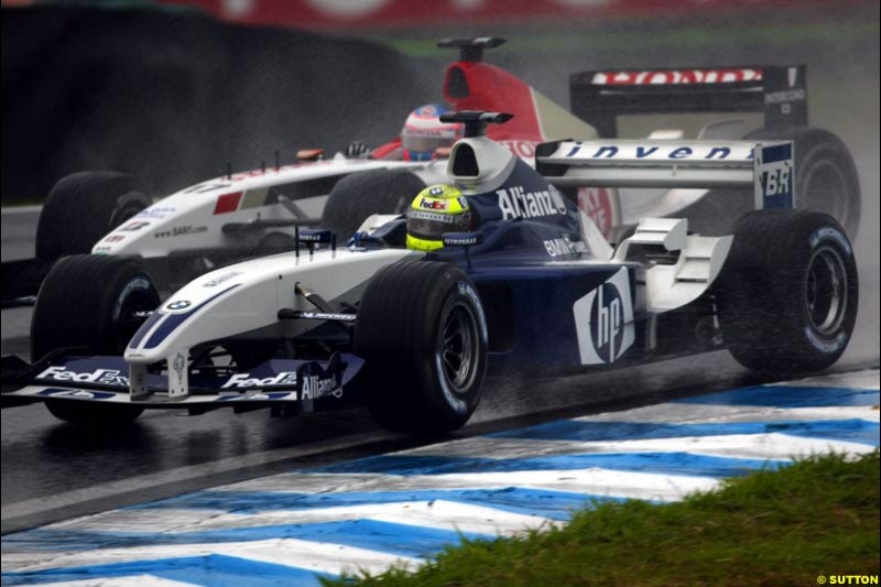 Friday practice for the Brazilian Grand Prix. Interlagos, Sao Paulo. April 4th 2003.
