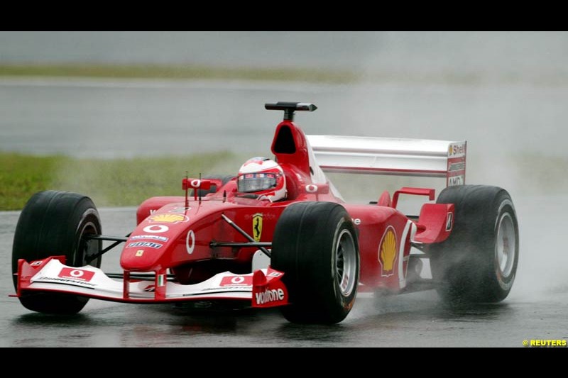 Friday practice for the Brazilian Grand Prix. Interlagos, Sao Paulo. April 4th 2003.
