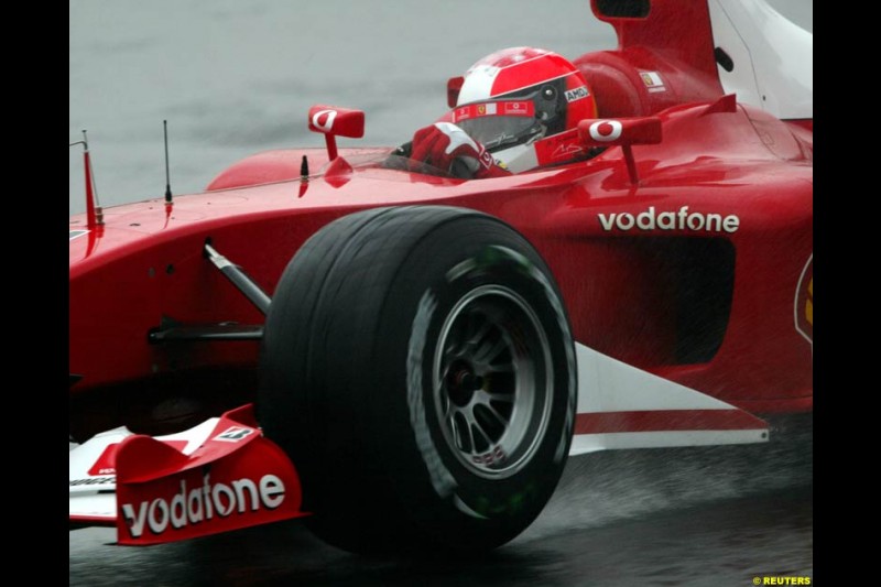 Friday practice for the Brazilian Grand Prix. Interlagos, Sao Paulo. April 4th 2003.
