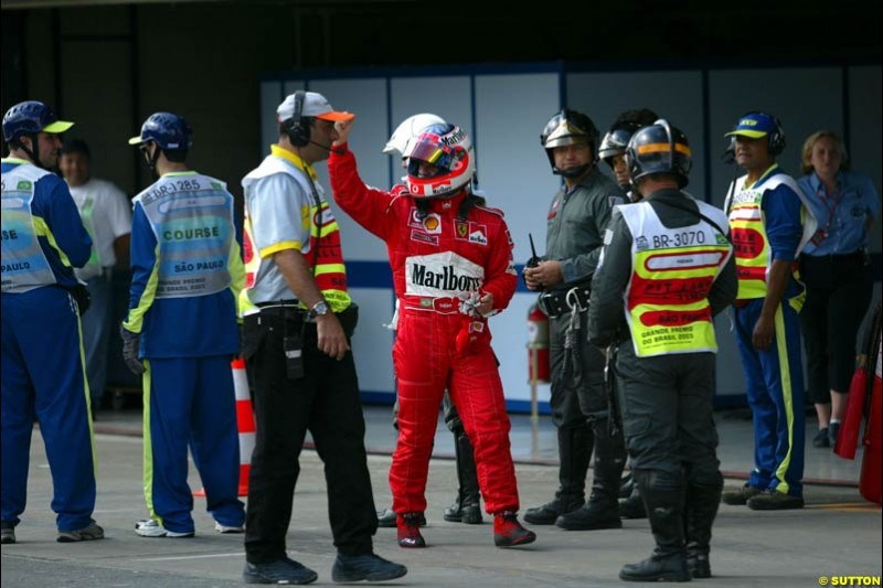 Brazilian Grand Prix Saturday qualifying at Interlagos. Sao Paulo, April 5th 2003.