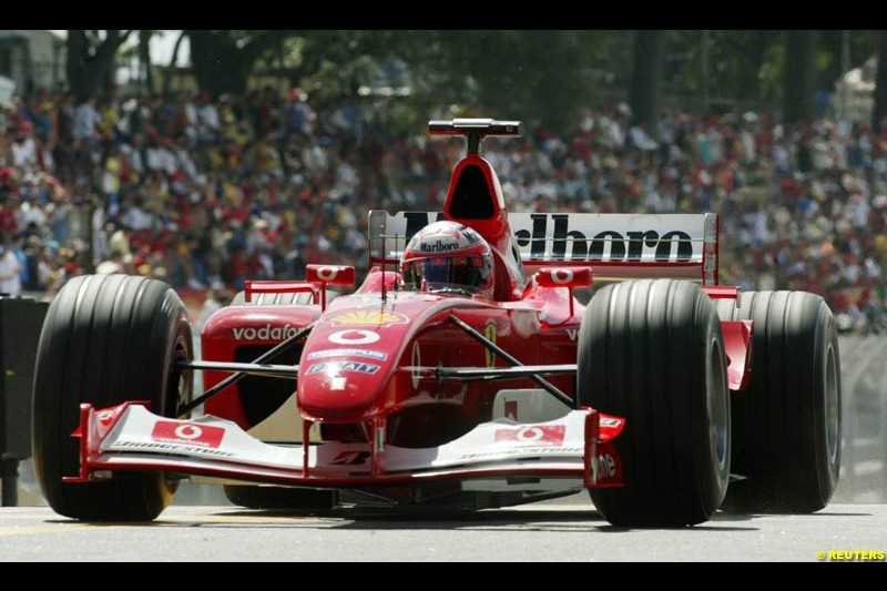 Brazilian Grand Prix Saturday qualifying at Interlagos. Sao Paulo, April 5th 2003.